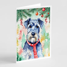 Load image into Gallery viewer, Schnauzer Christmas Greeting Cards - Blank Note Cards – 8-Pack of Artist-Designed Cards with Envelopes