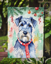 Load image into Gallery viewer, Schnauzer Christmas Garden Flag – Cozy Dog Holiday Decor with Tree &amp; Presents