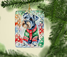 Load image into Gallery viewer, Schnauzer Christmas Porcelain Ornament