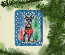 Load image into Gallery viewer, Schnauzer Christmas Porcelain Ornament