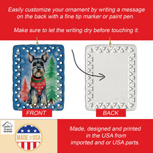 Load image into Gallery viewer, Schnauzer Christmas Porcelain Ornament