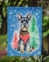 Load image into Gallery viewer, Schnauzer Christmas Garden Flag – Cozy Dog Holiday Decor with Tree &amp; Presents
