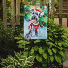Load image into Gallery viewer, Schnauzer Christmas Garden Flag – Cozy Dog Holiday Decor with Tree &amp; Presents