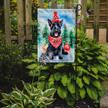 Load image into Gallery viewer, Scottish Terrier Christmas Garden Flag – Cozy Dog Holiday Decor with Tree &amp; Presents