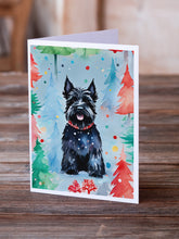 Load image into Gallery viewer, Scottish Terrier Christmas Greeting Cards - Blank Note Cards – 8-Pack of Artist-Designed Cards with Envelopes