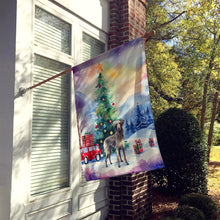 Load image into Gallery viewer, Scottish Deerhound Christmas House Flag