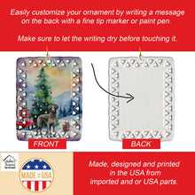 Load image into Gallery viewer, Scottish Deerhound Christmas Porcelain Ornament