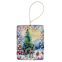 Load image into Gallery viewer, Scottish Deerhound Christmas Porcelain Ornament