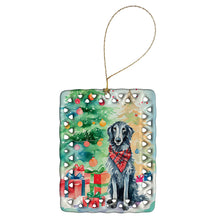Load image into Gallery viewer, Scottish Deerhound Christmas Porcelain Ornament