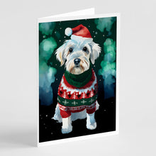 Load image into Gallery viewer, Sealyham Terrier Christmas Greeting Cards - Blank Note Cards – 8-Pack of Artist-Designed Cards with Envelopes