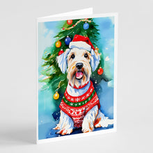 Load image into Gallery viewer, Sealyham Terrier Christmas Greeting Cards - Blank Note Cards – 8-Pack of Artist-Designed Cards with Envelopes