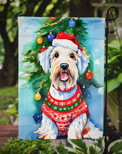 Load image into Gallery viewer, Sealyham Terrier Christmas Garden Flag – Cozy Dog Holiday Decor with Tree &amp; Presents