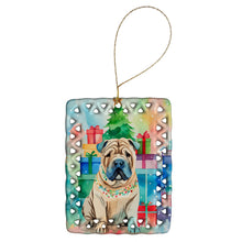 Load image into Gallery viewer, Shar Pei Christmas Porcelain Ornament