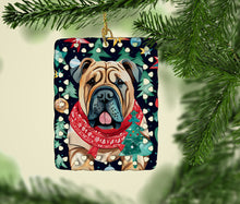 Load image into Gallery viewer, Shar Pei Christmas Porcelain Ornament