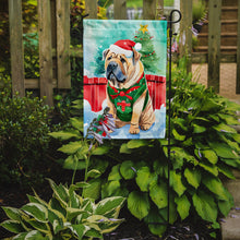 Load image into Gallery viewer, Shar Pei Christmas Garden Flag – Cozy Dog Holiday Decor with Tree &amp; Presents