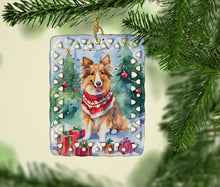 Load image into Gallery viewer, Sheltie Christmas Porcelain Ornament