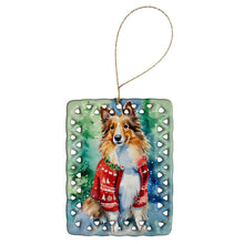 Load image into Gallery viewer, Sheltie Christmas Porcelain Ornament