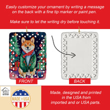 Load image into Gallery viewer, Shiba Inu Christmas Porcelain Ornament
