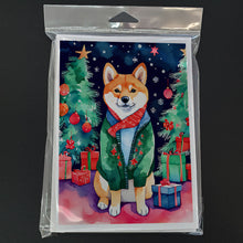 Load image into Gallery viewer, Shiba Inu Christmas Greeting Cards - Blank Note Cards – 8-Pack of Artist-Designed Cards with Envelopes