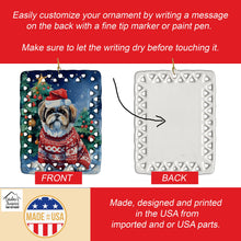 Load image into Gallery viewer, Shih Tzu Christmas Porcelain Ornament