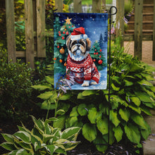 Load image into Gallery viewer, Shih Tzu Christmas Garden Flag – Cozy Dog Holiday Decor with Tree &amp; Presents
