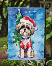 Load image into Gallery viewer, Shih Tzu Christmas Garden Flag – Cozy Dog Holiday Decor with Tree &amp; Presents