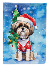 Load image into Gallery viewer, Shih Tzu Christmas Garden Flag – Cozy Dog Holiday Decor with Tree &amp; Presents