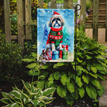 Load image into Gallery viewer, Shih Tzu Christmas Garden Flag – Cozy Dog Holiday Decor with Tree &amp; Presents
