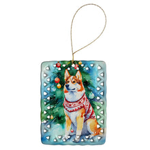 Load image into Gallery viewer, Siberian Husky Christmas Porcelain Ornament