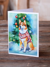 Load image into Gallery viewer, Siberian Husky Christmas Greeting Cards - Blank Note Cards – 8-Pack of Artist-Designed Cards with Envelopes