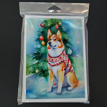 Load image into Gallery viewer, Siberian Husky Christmas Greeting Cards - Blank Note Cards – 8-Pack of Artist-Designed Cards with Envelopes