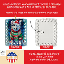 Load image into Gallery viewer, Siberian Husky Christmas Porcelain Ornament