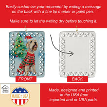 Load image into Gallery viewer, Wheaten Terrier Christmas Porcelain Ornament