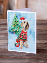 Load image into Gallery viewer, Wheaten Terrier Christmas Greeting Cards - Blank Note Cards – 8-Pack of Artist-Designed Cards with Envelopes