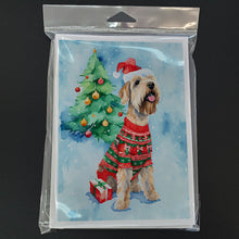 Load image into Gallery viewer, Wheaten Terrier Christmas Greeting Cards - Blank Note Cards – 8-Pack of Artist-Designed Cards with Envelopes