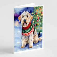 Load image into Gallery viewer, Wheaten Terrier Christmas Greeting Cards - Blank Note Cards – 8-Pack of Artist-Designed Cards with Envelopes