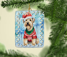 Load image into Gallery viewer, Wheaten Terrier Christmas Porcelain Ornament