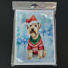Load image into Gallery viewer, Wheaten Terrier Christmas Greeting Cards - Blank Note Cards – 8-Pack of Artist-Designed Cards with Envelopes