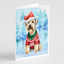 Load image into Gallery viewer, Wheaten Terrier Christmas Greeting Cards - Blank Note Cards – 8-Pack of Artist-Designed Cards with Envelopes