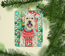 Load image into Gallery viewer, Wheaten Terrier Christmas Porcelain Ornament