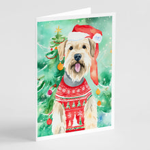 Load image into Gallery viewer, Wheaten Terrier Christmas Greeting Cards - Blank Note Cards – 8-Pack of Artist-Designed Cards with Envelopes