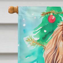 Load image into Gallery viewer, Sussex Spaniel Christmas House Flag