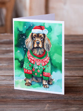 Load image into Gallery viewer, Sussex Spaniel Christmas Greeting Cards - Blank Note Cards – 8-Pack of Artist-Designed Cards with Envelopes