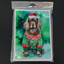 Load image into Gallery viewer, Sussex Spaniel Christmas Greeting Cards - Blank Note Cards – 8-Pack of Artist-Designed Cards with Envelopes