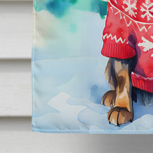 Load image into Gallery viewer, Sussex Spaniel Christmas House Flag