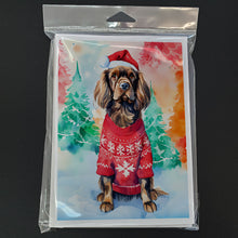 Load image into Gallery viewer, Sussex Spaniel Christmas Greeting Cards - Blank Note Cards – 8-Pack of Artist-Designed Cards with Envelopes