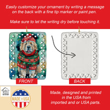 Load image into Gallery viewer, Tibetan Mastiff Christmas Porcelain Ornament