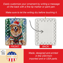 Load image into Gallery viewer, Tibetan Mastiff Christmas Porcelain Ornament