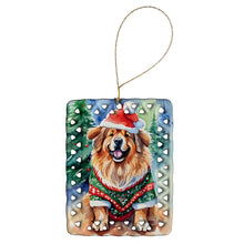 Load image into Gallery viewer, Tibetan Mastiff Christmas Porcelain Ornament
