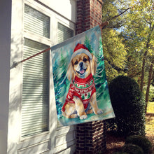 Load image into Gallery viewer, Tibetan Spaniel Christmas House Flag